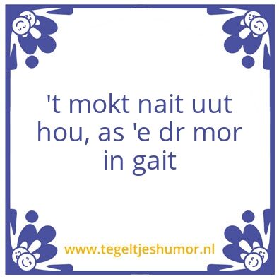 Tegeltje: spreukje
