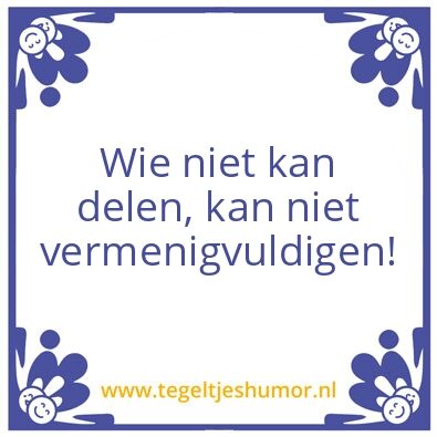 Tegeltje: Wijze les
