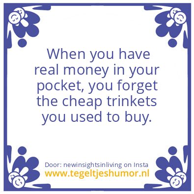 Tegeltje: Money