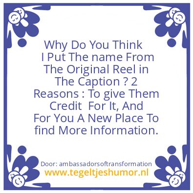 Tegeltje: Why Do You Think