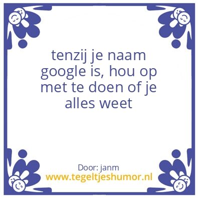 Tegeltje: Google