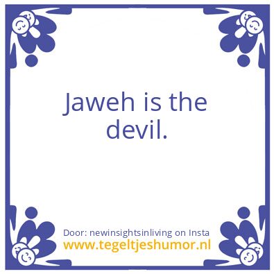 Tegeltje: Jaweh