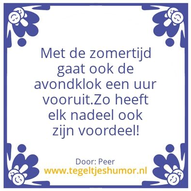Tegeltje: Tijdloos