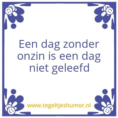 Tegeltje: Onzin