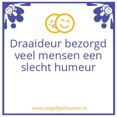 Tegeltje: Deur
