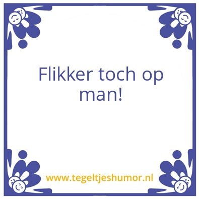 Tegeltje: Ach