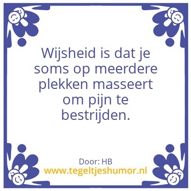Tegeltje: Masseertegel