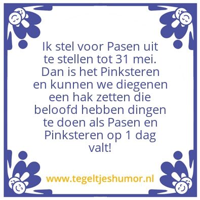 Tegeltje: Pinksteren