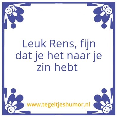Tegeltje: Tegeltje