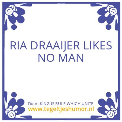 Tegeltje: KING IS RULE WHICH UNITE