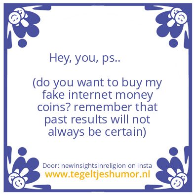 Tegeltje: the Way I See It !