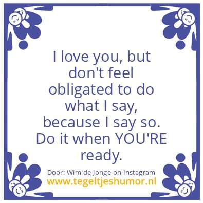 Tegeltje: I love you,