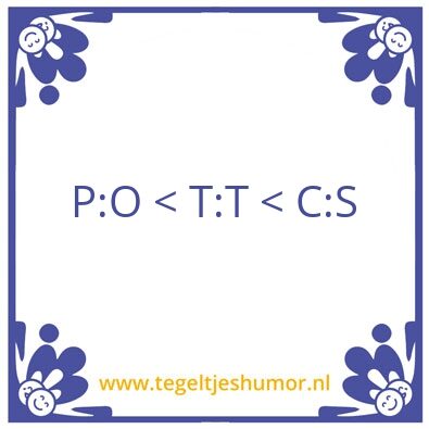 Tegeltje: Cue 1