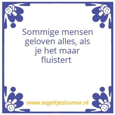 Tegeltje: VERYTROUWEN