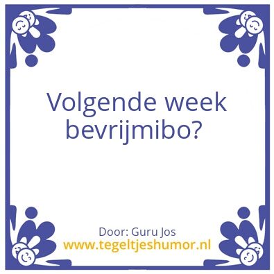 Tegeltje: Bevrijmibo