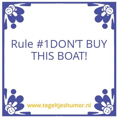 Tegeltje: Regel