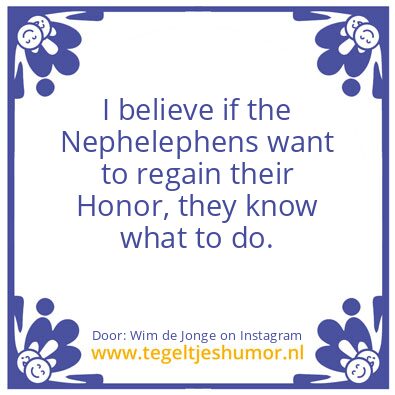 Tegeltje: Honor.