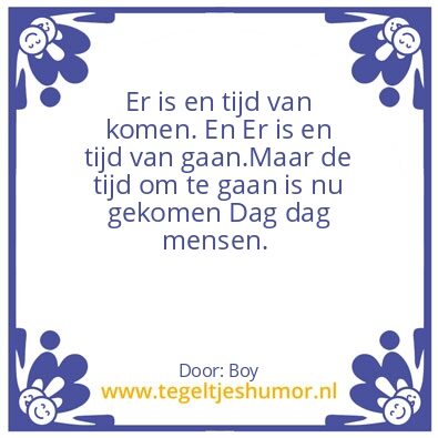 Tegeltje: Gaan