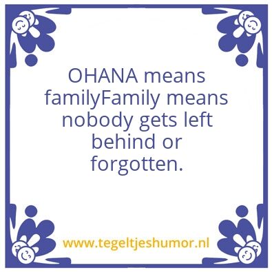 Tegeltje: Ohana