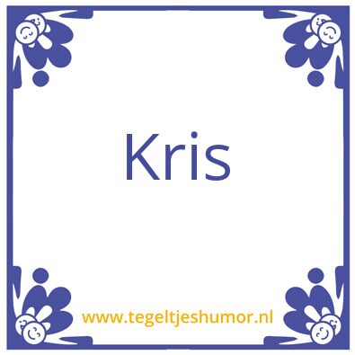 Tegeltje: Kristof