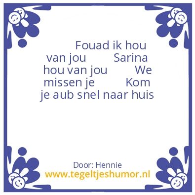 Tegeltje: Fouad
