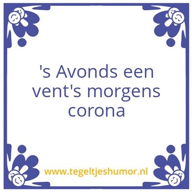 Tegeltje: Corona