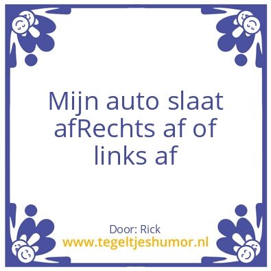 Tegeltje: Garage Humor