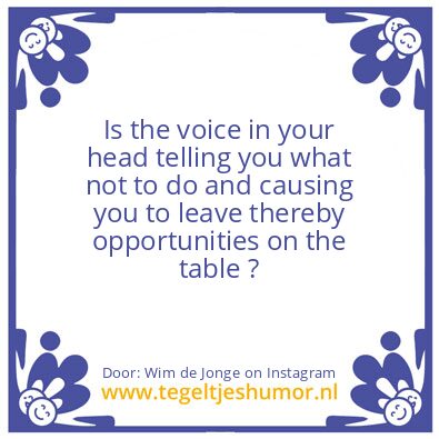 Tegeltje: Your Inner Contradicting Voice