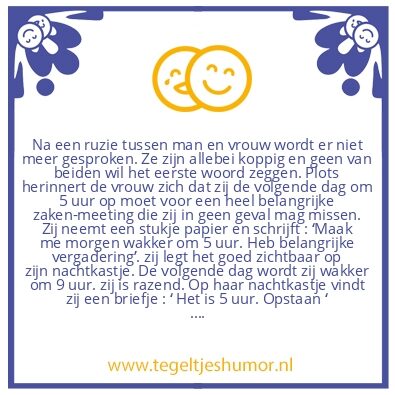 Tegeltje: Ruzie