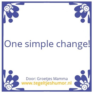 Tegeltje: Tegeltje