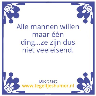 Tegeltje: test