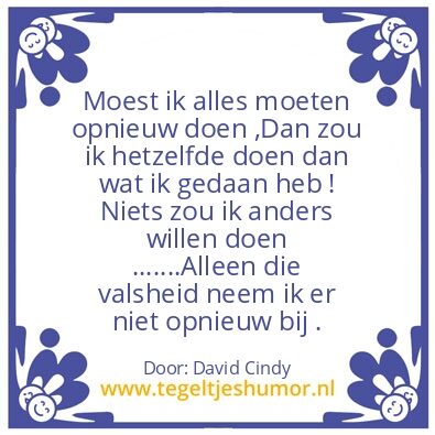 Tegeltje: Leef je leven