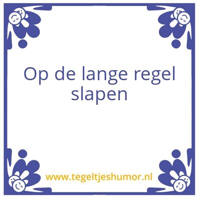 Tegeltje: West Fries