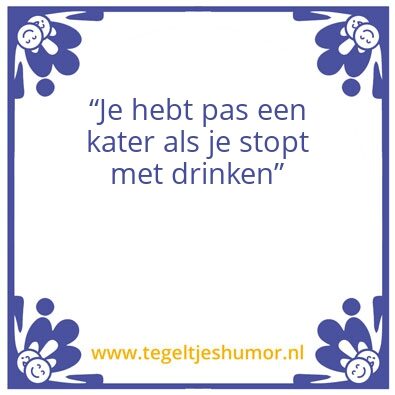 Tegeltje: Kater