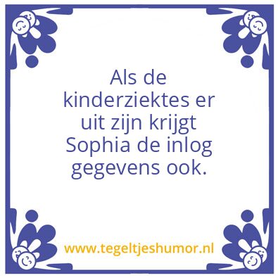 Tegeltje: Kinderziektes