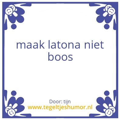 Tegeltje: .