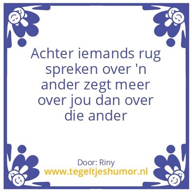 Tegeltje: Kletsers