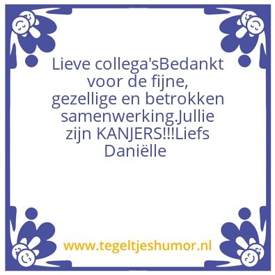 Tegeltje: Kanjers