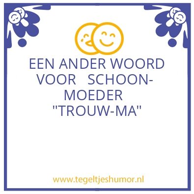 Tegeltje: SCHOONMA