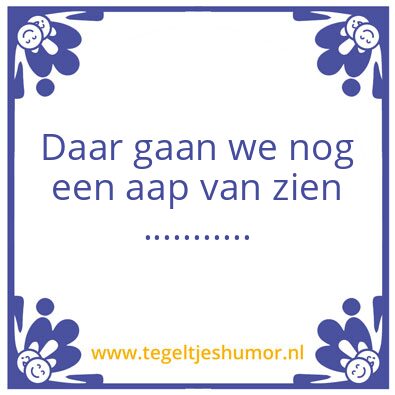 Tegeltje: Apen
