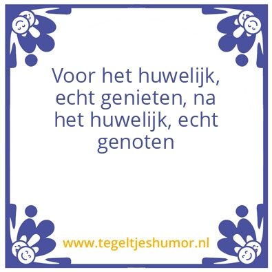 Tegeltje: Huwelijk