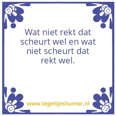 Tegeltje: Scheuren
