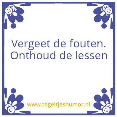 Tegeltje: Lessen