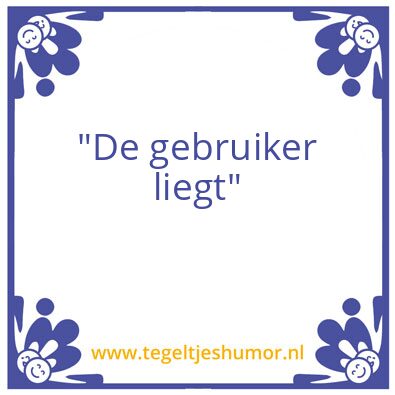 Tegeltje: Liegen