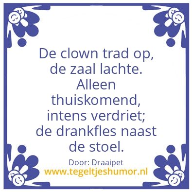 Tegeltje: â€œSchijnvrolijkheidâ€