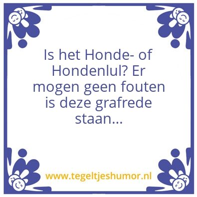 Tegeltje: Grafrede