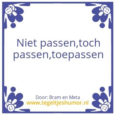 Tegeltje: Bram en Meta