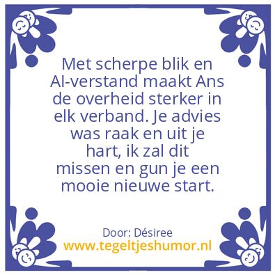 Tegeltje: Lieve Ans