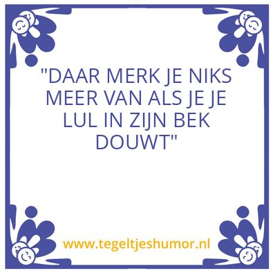 Tegeltje: Lul