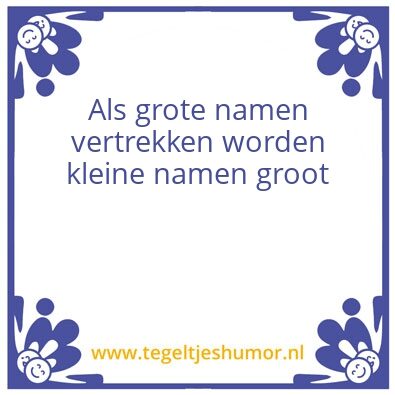 Tegeltje: groot